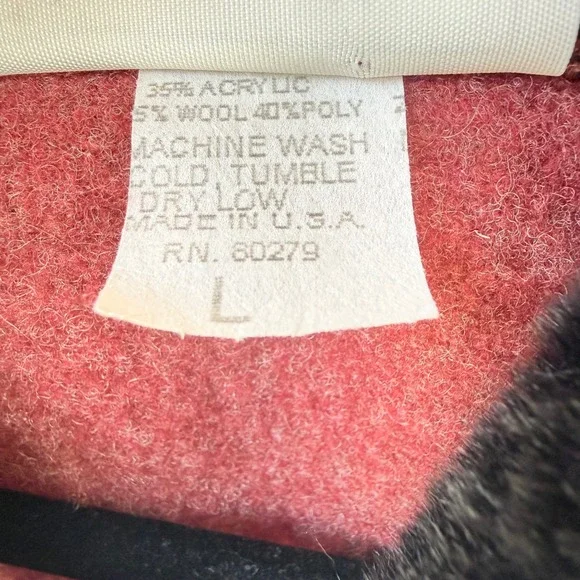 Vintage Black Mountain Outdoor Western Vest Rust Faux Fur Collar Cowgirl  Print - Picture 9 of 11